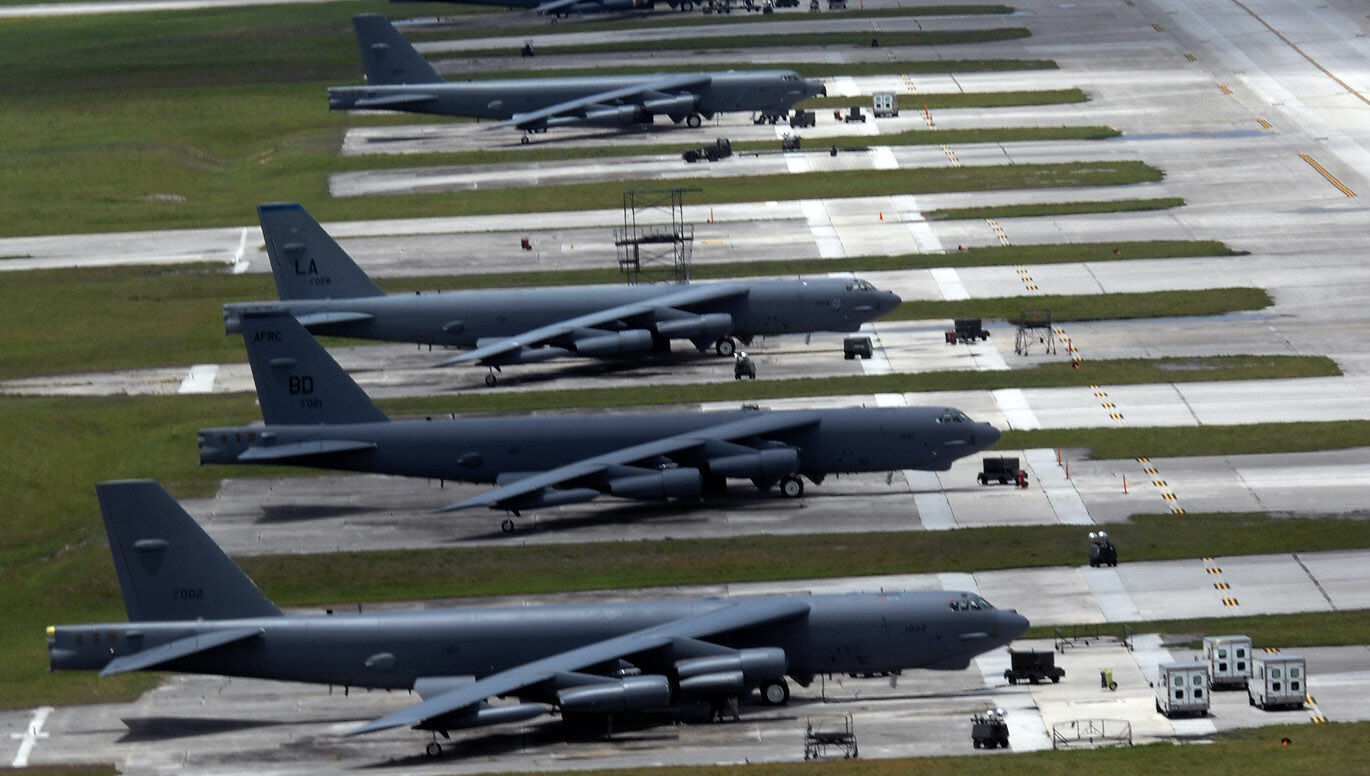 U.S. Air Force B-52H Nuclear Capable Strategic Bombers at Andersen Air Force Base on Guam