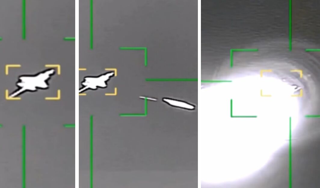 Moments of Iranian Air Defences’ Strike on U.S. F-35 in March 2026 Using Heat-Seeking Missile