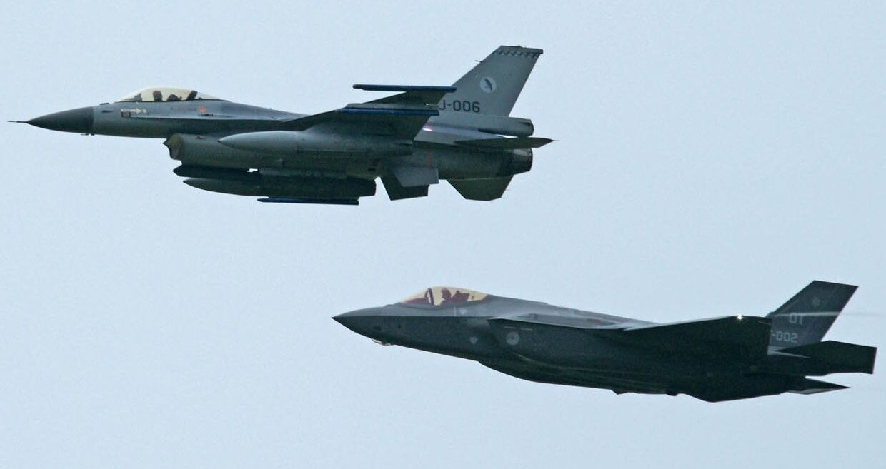 F-16 (top) and F-35 Fighters