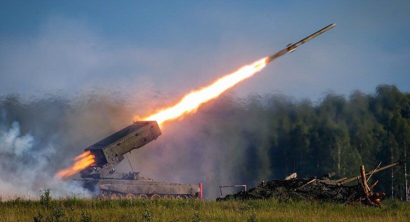 Thermobaric Rocket Launch from TOS-1A System