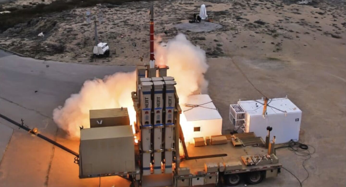 Surface-to-Air Missile Launch From Israeli David’s Sling System