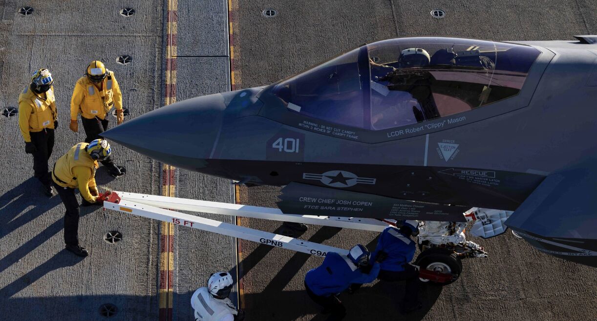 U.S. Navy F-35C on USS John F. Kennedy