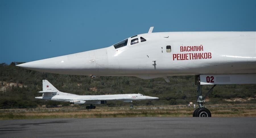 Tu-160 Bombers During Forward Deployment in Venezuela