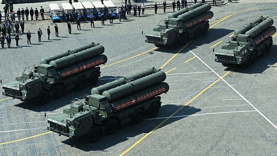 Launchers from S-400 System on Parade in Russia