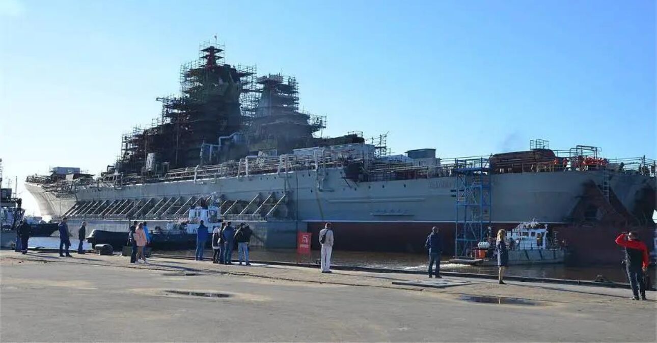 Kirov Class Cruiser Admiral Nakhimov Under Refurbishment